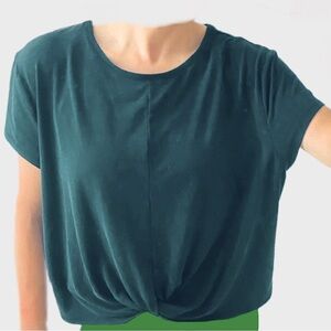 GapFit Twist-Front T-Shirt Dark Charcoal Women’s Size XXL